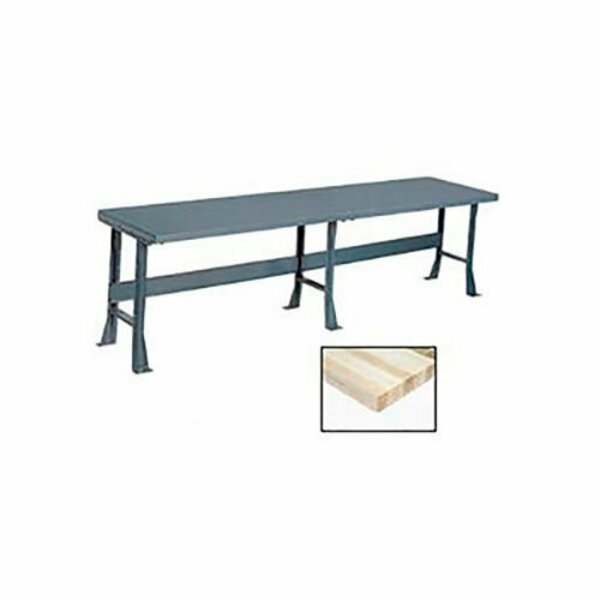 Global Industrial Extra Long Workbench, 96 x 36in, Flared Leg, Maple Square Edge 500372